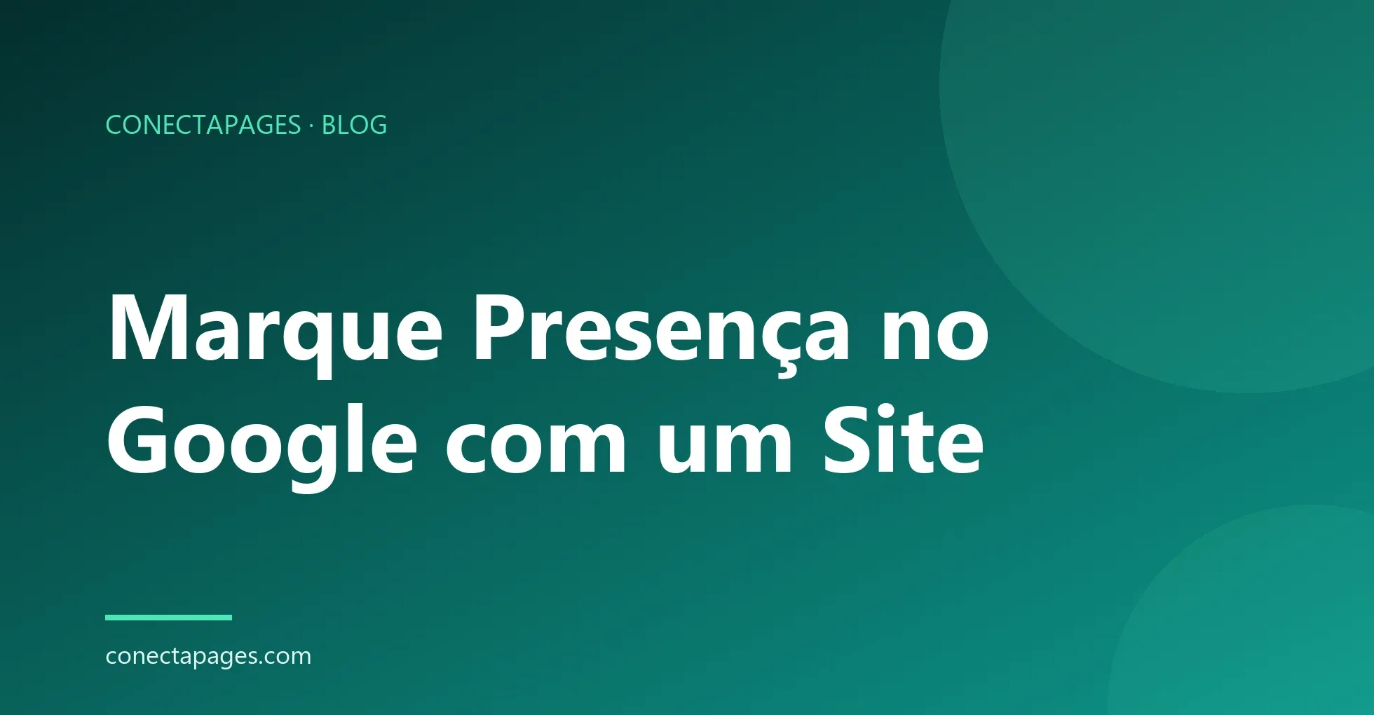 Marque Presença no Google com um Site