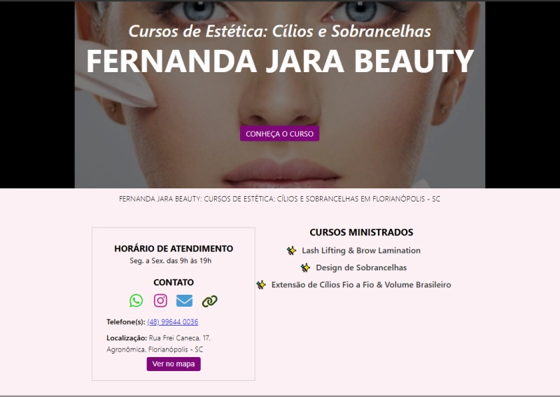 Landing Page Focada na CTA de inscrição no curso