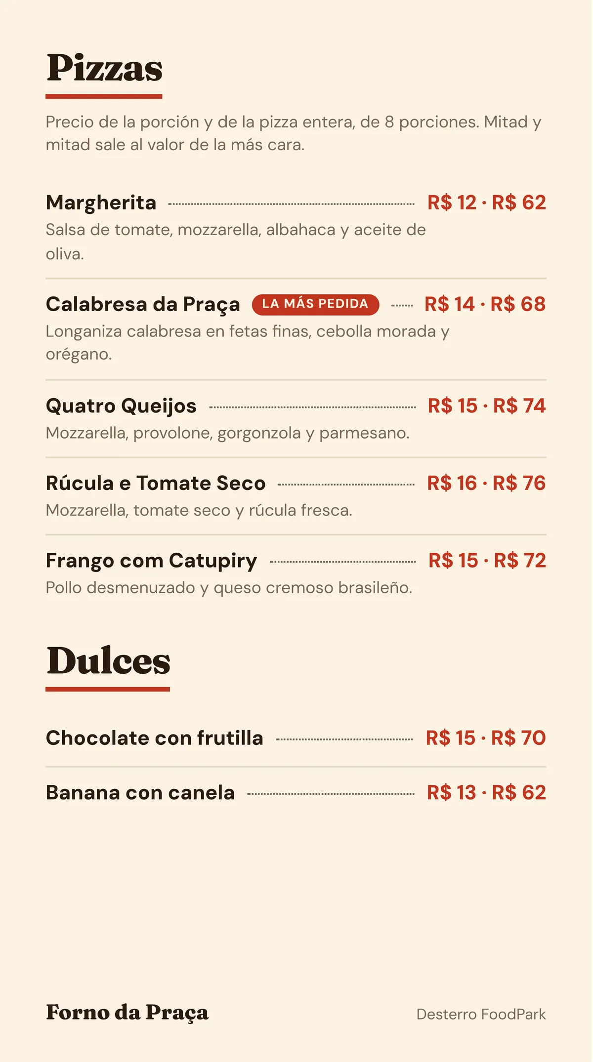 Forno da Praça: menú, página 3 de 4