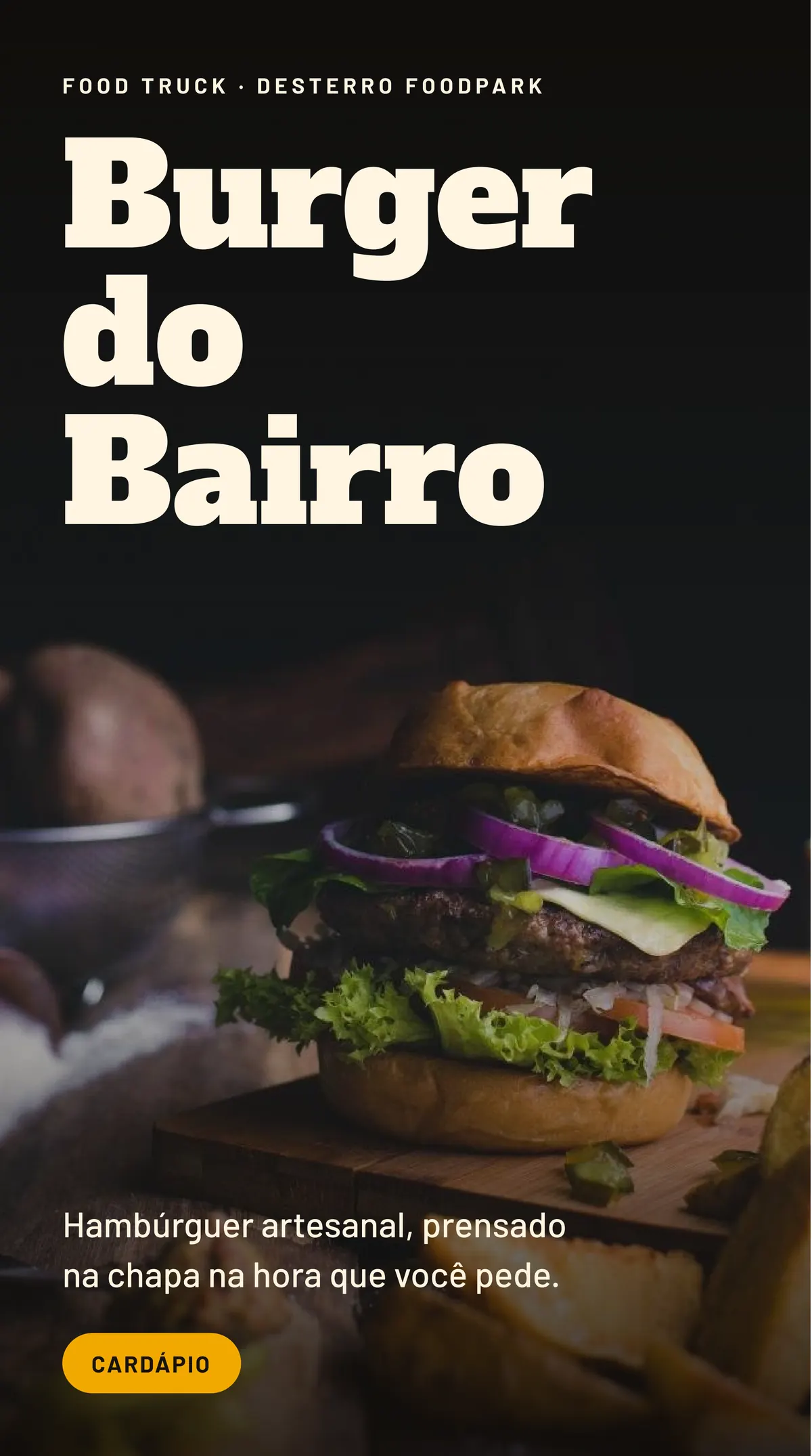 Burger do Bairro: cardápio, página 1 de 4