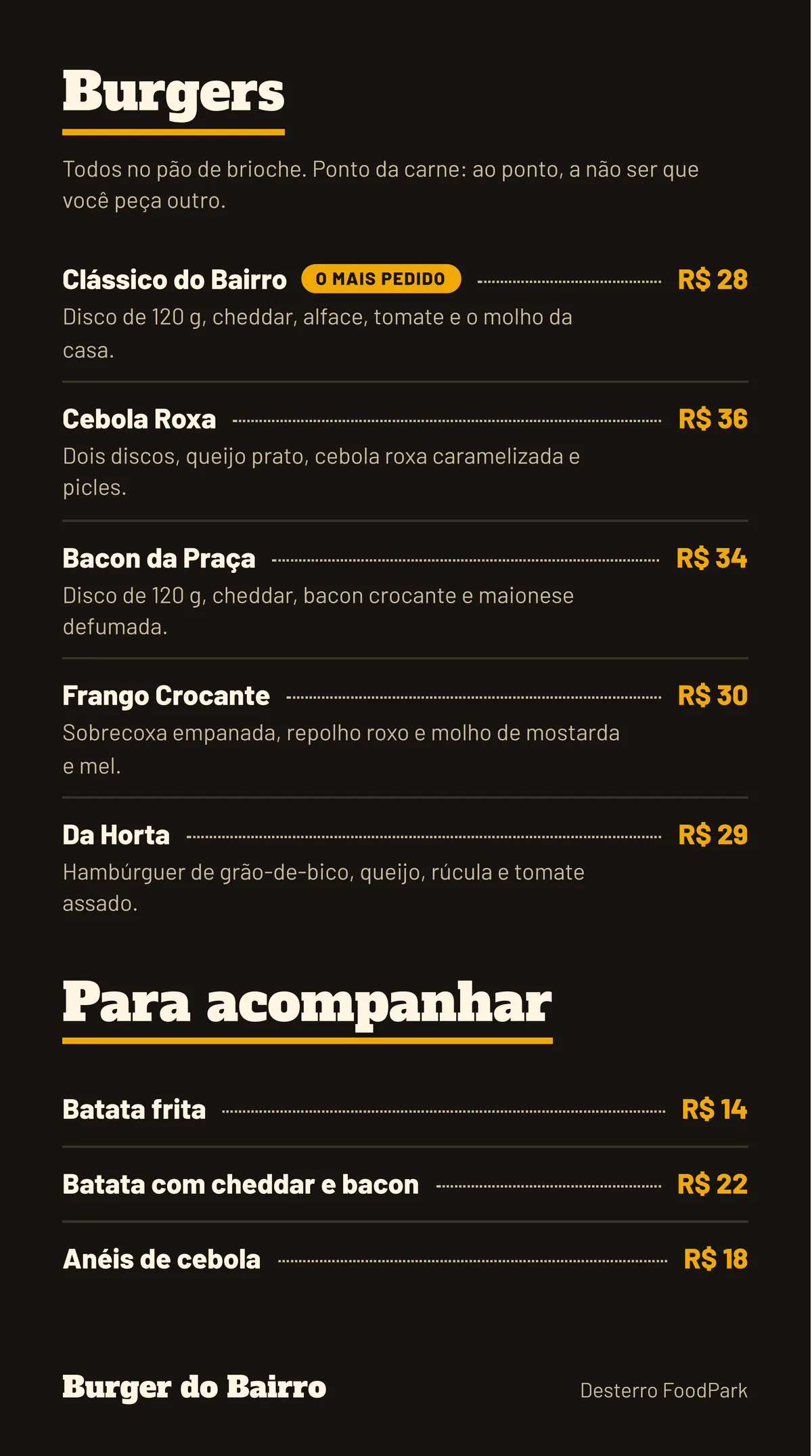 Burger do Bairro: cardápio, página 3 de 4