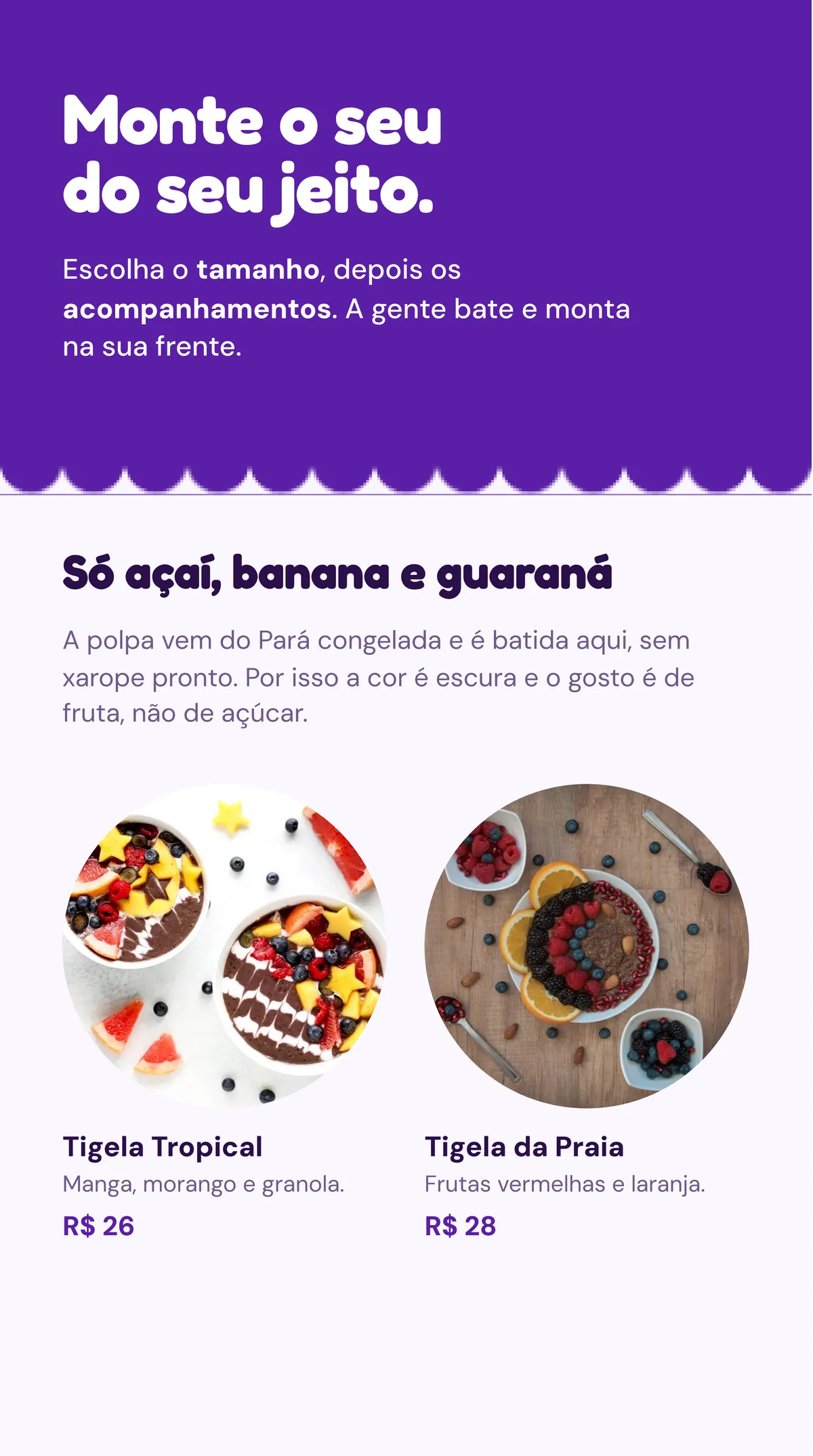 Açaí da Praia: cardápio, página 2 de 4