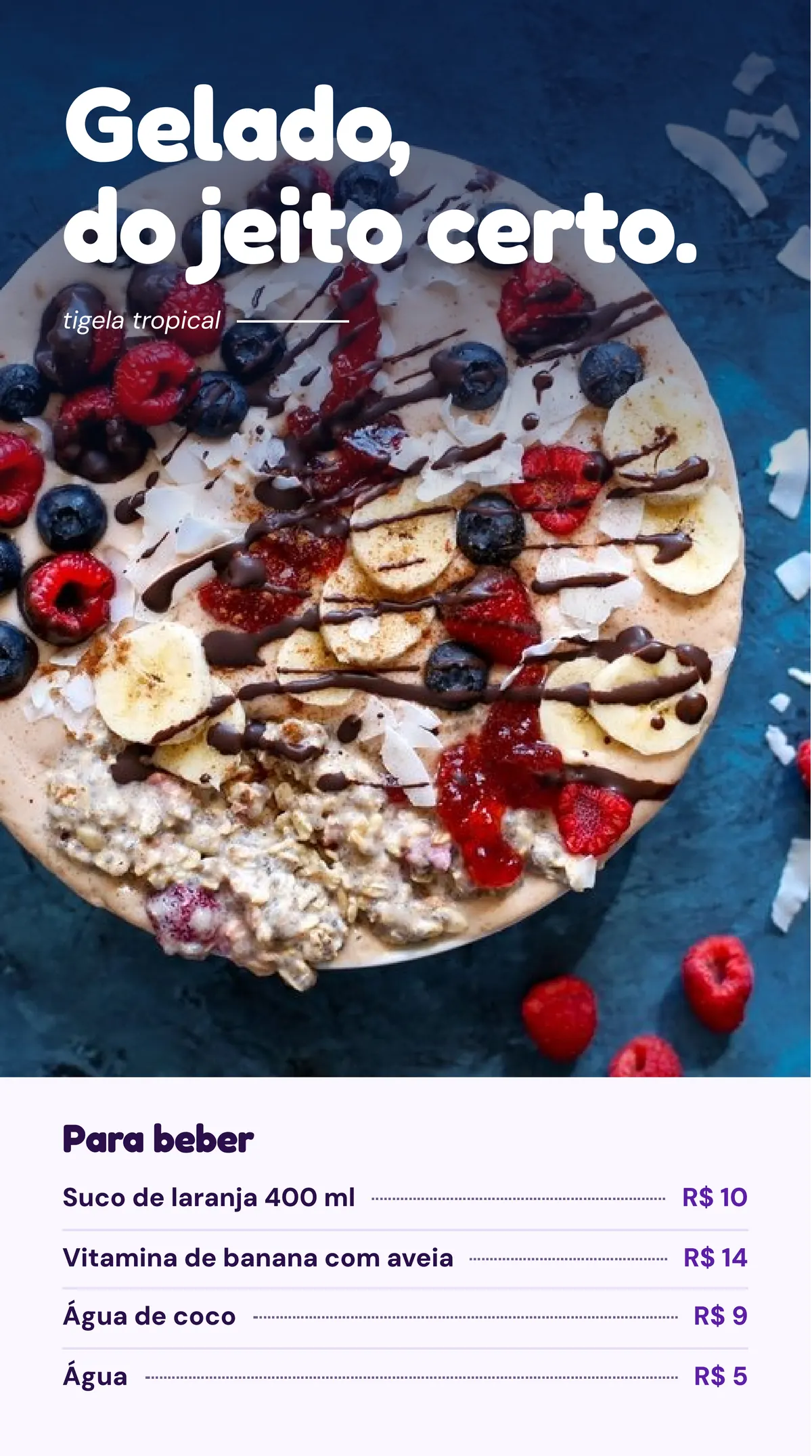Açaí da Praia: cardápio, página 4 de 4