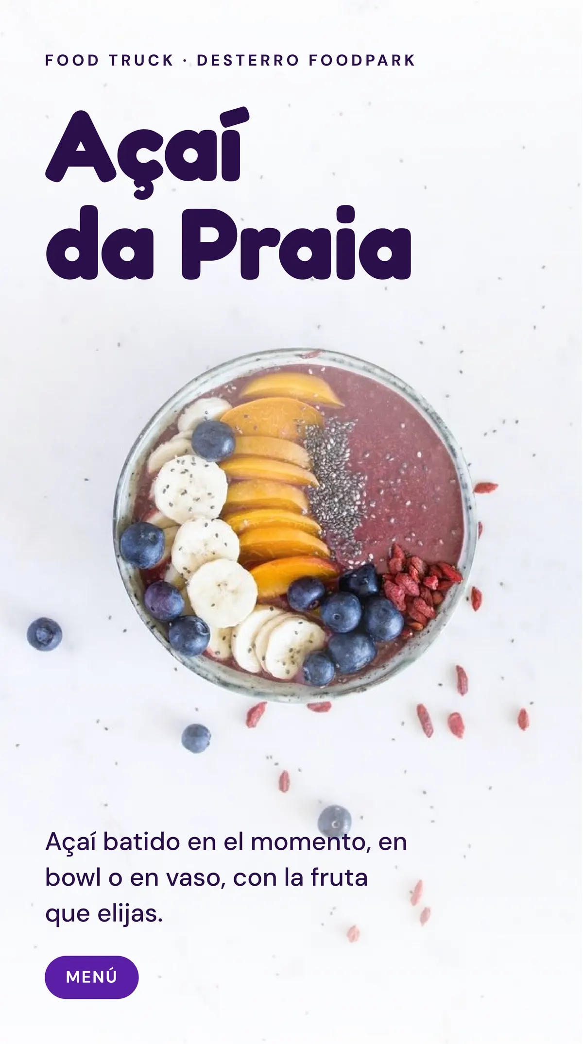 Açaí da Praia: menú, página 1 de 4